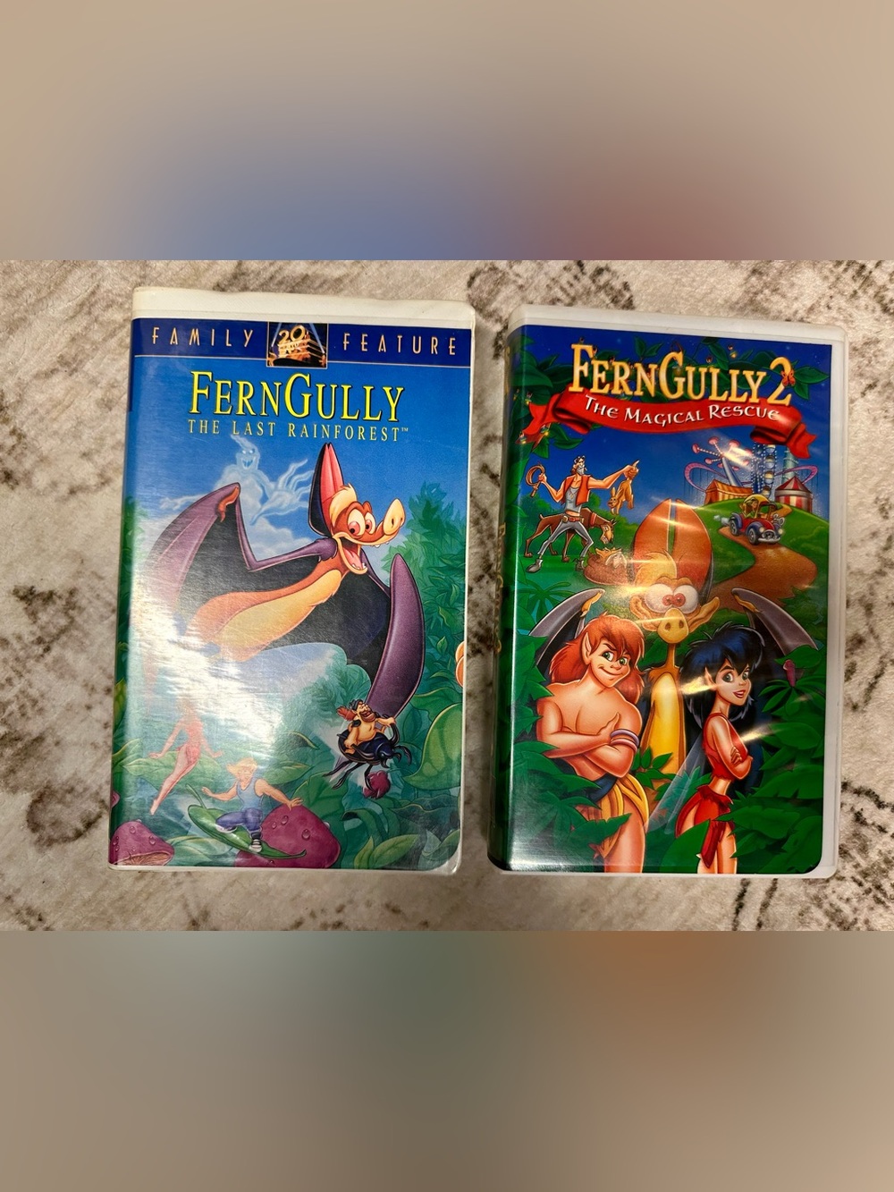 FernGully VHS Tapes Last Rainforest & The Magical Rescue, Lot Of 2